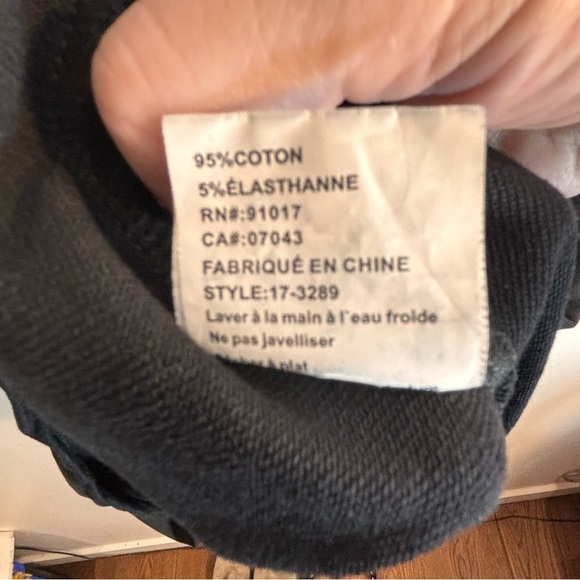 LUNA MOON Sz L Tunic Embroidered Long Puff Sleeves Jersey Knit High Low - Picture 7 of 8